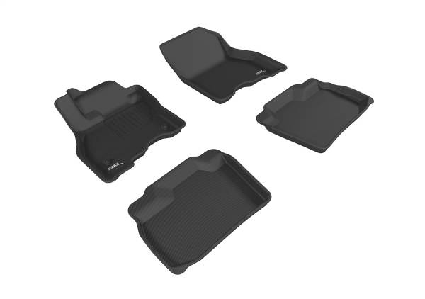 3D MAXpider - 3D MAXpider KAGU Floor Mat (BLACK) compatible with NISSAN LEAF 2013-2019 - Full Set