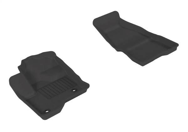 3D MAXpider - 3D MAXpider KAGU Floor Mat (BLACK) compatible with FORD FLEX 2009-2019 - Front Row