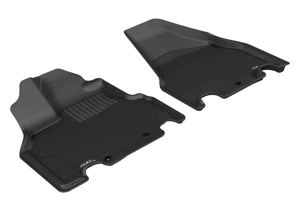 3D MAXpider - 3D MAXpider KAGU Floor Mat (BLACK) compatible with HONDA ODYSSEY EX 2011-2017 - Front Row