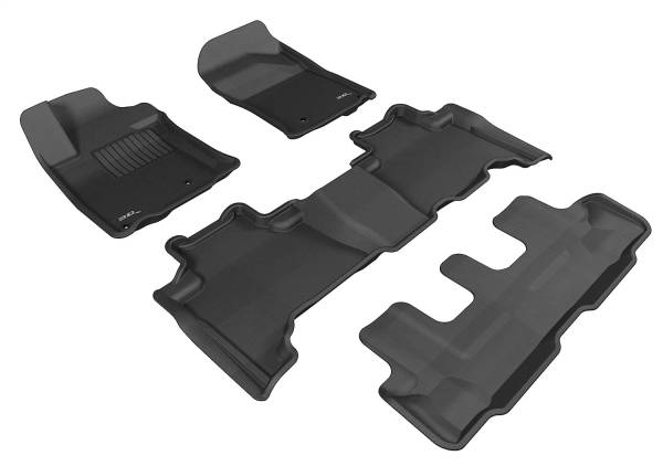 3D MAXpider - 3D MAXpider KAGU Floor Mat (BLACK) compatible with LEXUS GX460 2010-2013 - Full Set