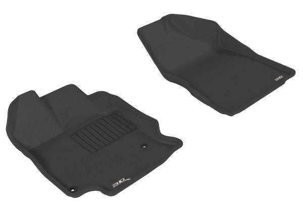 3D MAXpider - 3D MAXpider KAGU Floor Mat (BLACK) compatible with TOYOTA VENZA 2009-2011 - Front Row