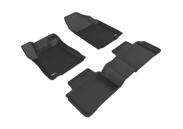 3D MAXpider - 3D MAXpider KAGU Floor Mat (BLACK) compatible with NISSAN ALTIMA SEDAN 2016-2018 - Full Set