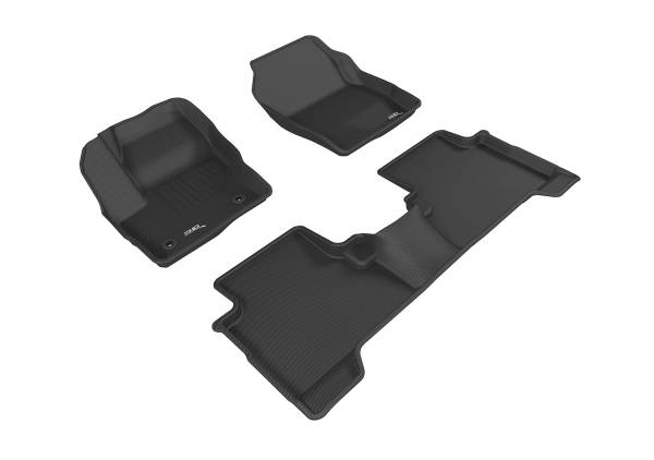 3D MAXpider - 3D MAXpider KAGU Floor Mat (BLACK) compatible with FORD ESCAPE 2015-2019 - Full Set