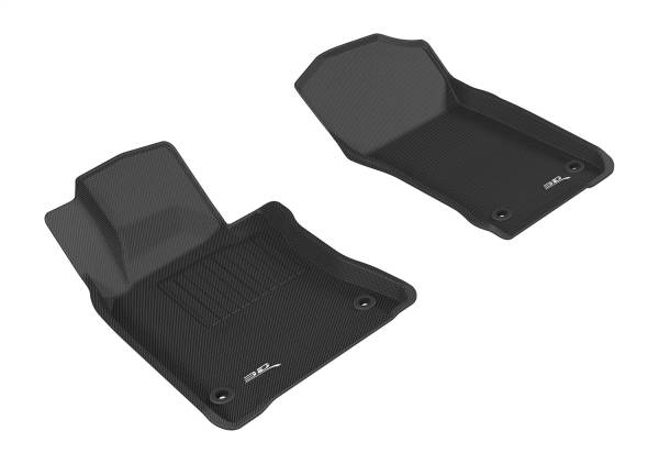 3D MAXpider - 3D MAXpider KAGU Floor Mat (BLACK) compatible with INFINITI Q60 2017-2022 - Front Row