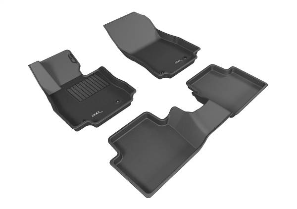 3D MAXpider - 3D MAXpider KAGU Floor Mat (BLACK) compatible with TOYOTA YARIS/YARIS IA 2017-2020 - Full Set