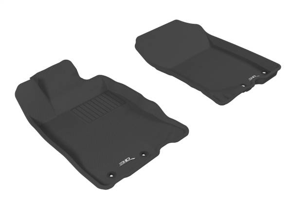 3D MAXpider - 3D MAXpider KAGU Floor Mat (BLACK) compatible with HONDA INSIGHT 2010-2014 - Front Row