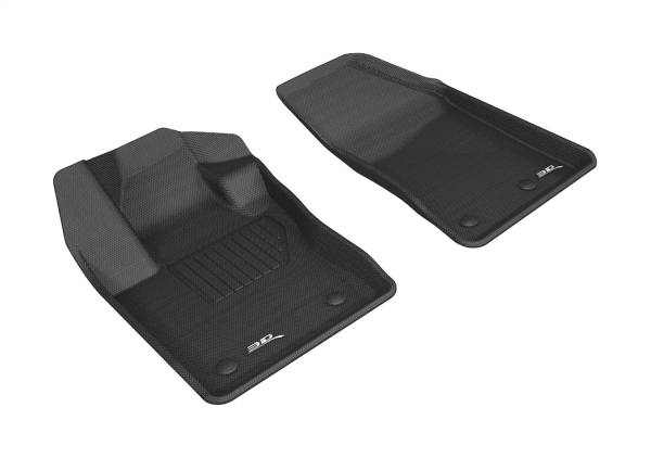 3D MAXpider - 3D MAXpider KAGU Floor Mat (BLACK) compatible with JEEP COMPASS 2017-2024 - Front Row