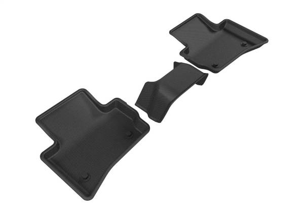 3D MAXpider - 3D MAXpider KAGU Floor Mat (BLACK) compatible with JAGUAR/LAND ROVER F-PACE/RANGE ROVER 2017-2024 - Second Row