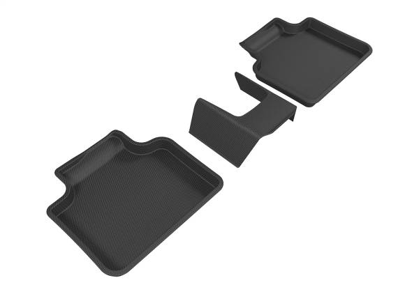 3D MAXpider - 3D MAXpider KAGU Floor Mat (BLACK) compatible with BMW X1 (F48)/X2 (F39) 2016-2022 - Second Row