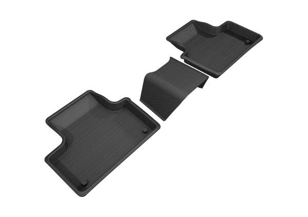 3D MAXpider - 3D MAXpider KAGU Floor Mat (BLACK) compatible with VOLVO XC60 T5/XC60 T6 2018-2024 - Second Row