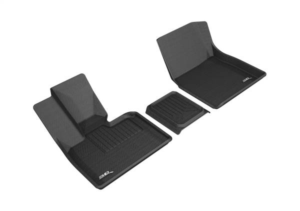 3D MAXpider - 3D MAXpider KAGU Floor Mat (BLACK) compatible with BMW I3 2014-2021 - Front Row