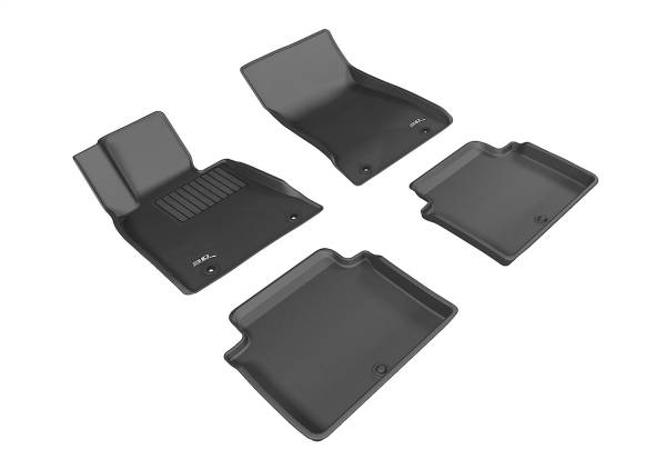 3D MAXpider - 3D MAXpider KAGU Floor Mat (BLACK) compatible with HYUNDAI GENESIS RWD SEDAN 2015-2016 - Full Set