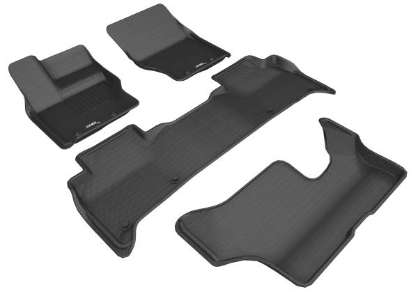 3D MAXpider - 3D MAXpider KAGU Floor Mat (BLACK) compatible with LAND ROVER DISCOVERY 2017-2024 - Full Set