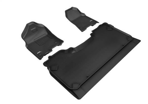 3D MAXpider - 3D MAXpider KAGU Floor Mat (BLACK) compatible with DODGE RAM 1500 CREW CAB 2019-2024 - Full Set