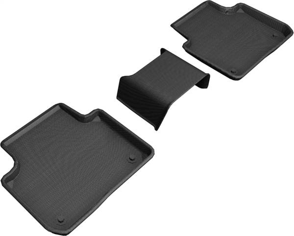 3D MAXpider - 3D MAXpider KAGU Floor Mat (BLACK) compatible with PORSCHE CAYENNE SUV/COUPE/GTS 2019-2024 - Second Row