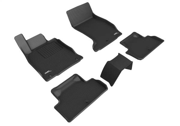 3D MAXpider - 3D MAXpider KAGU Floor Mat (BLACK) compatible with GENESIS G70 AWD 2019-2023 - Full Set
