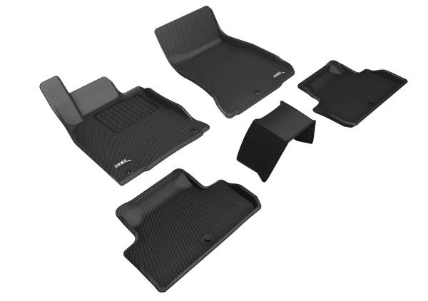 3D MAXpider - 3D MAXpider KAGU Floor Mat (BLACK) compatible with GENESIS G70 RWD 2019-2023 - Full Set