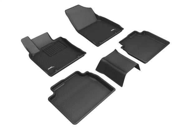 3D MAXpider - 3D MAXpider KAGU Floor Mat (BLACK) compatible with LEXUS ES 2019-2024 - Full Set