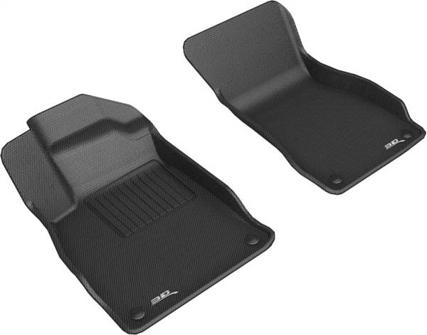 3D MAXpider - 3D MAXpider KAGU Floor Mat (BLACK) compatible with AUDI A6/A6 ALLROAD/RS6/A7/S7/RS7 2021-2024 - Front Row