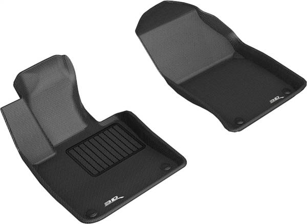 3D MAXpider - 3D MAXpider KAGU Floor Mat (BLACK) compatible with VOLVO S60/V60/V60 CROSS COUNTRY 2019-2024 - Front Row