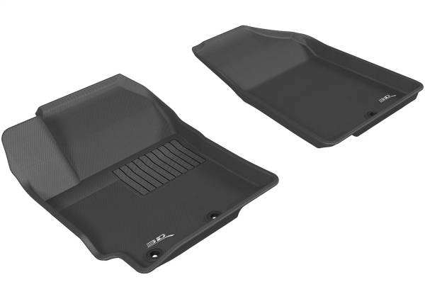 3D MAXpider - 3D MAXpider KAGU Floor Mat (BLACK) compatible with KIA RIO/RIO5 2012-2017 - Front Row