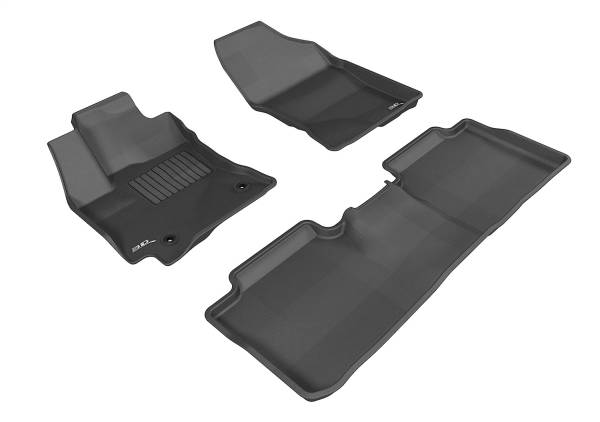 3D MAXpider - 3D MAXpider KAGU Floor Mat (BLACK) compatible with TOYOTA COROLLA 2014-2019 - Full Set