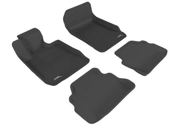 3D MAXpider - 3D MAXpider KAGU Floor Mat (BLACK) compatible with BMW 3 SERIES COUPE (E92) RWD 2007-2013 - Full Set