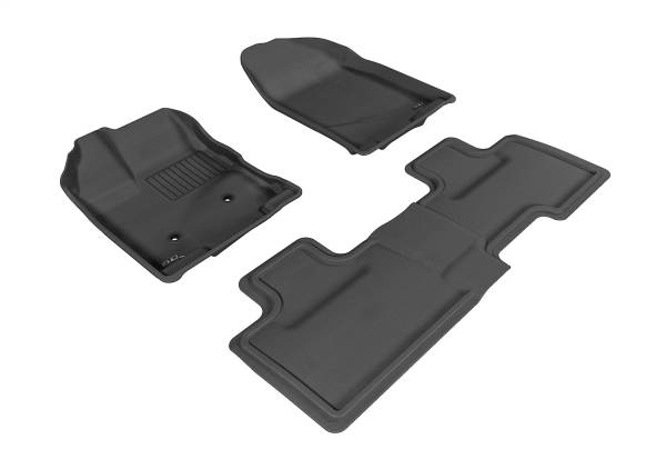 3D MAXpider - 3D MAXpider KAGU Floor Mat (BLACK) compatible with FORD EDGE 2007-2014 - Full Set