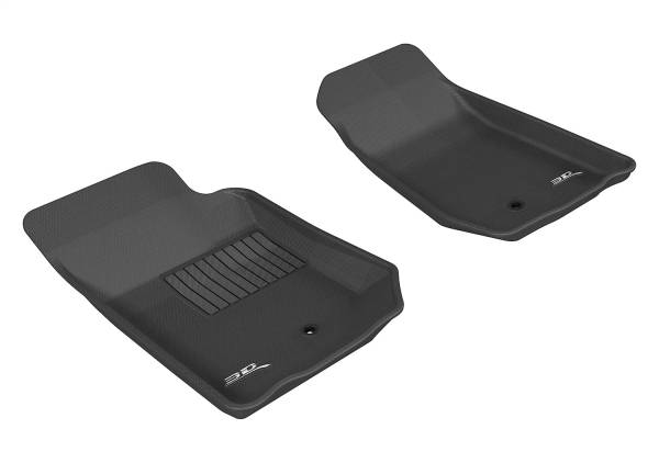 3D MAXpider - 3D MAXpider KAGU Floor Mat (BLACK) compatible with JEEP WRANGLER JK 2-DOOR/UNLIMITED 2007-2013 - Front Row