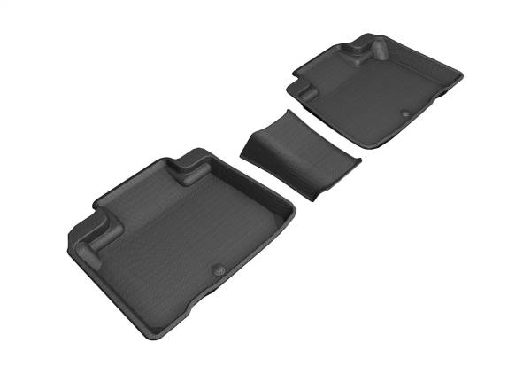 3D MAXpider - 3D MAXpider KAGU Floor Mat (BLACK) compatible with LINCOLN NAUTILUS/MKX 2019-2024 - Second Row