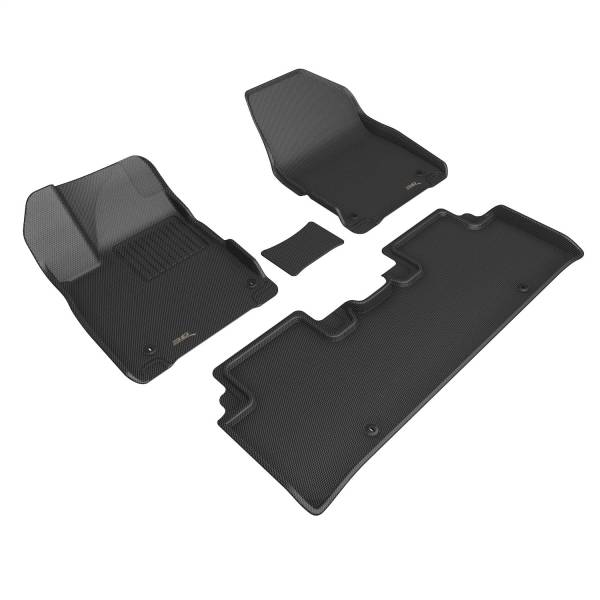 3D MAXpider - 3D MAXpider KAGU Floor Mat (BLACK) compatible with KIA EV6 2022-2024 - Full Set