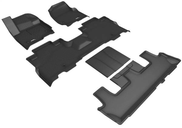 3D MAXpider - 3D MAXpider KAGU Floor Mat (BLACK) compatible with FORD EXPEDITION 2018-2024 - Full Set