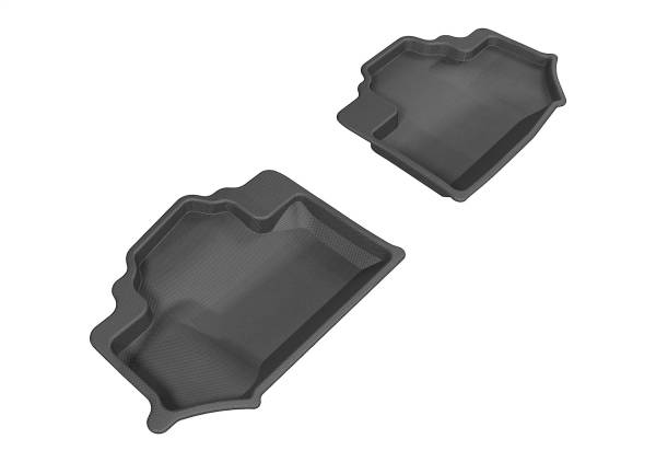 3D MAXpider - 3D MAXpider KAGU Floor Mat (BLACK) compatible with JEEP WRANGLER JK 2-DOOR 2014-2018 - Second Row