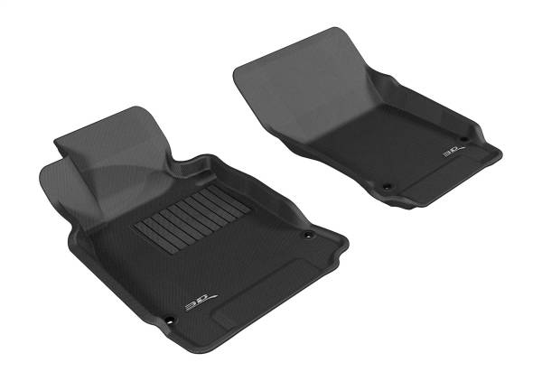 3D MAXpider - 3D MAXpider KAGU Floor Mat (BLACK) compatible with INFINITI Q70/M37 2011-2019 - Front Row