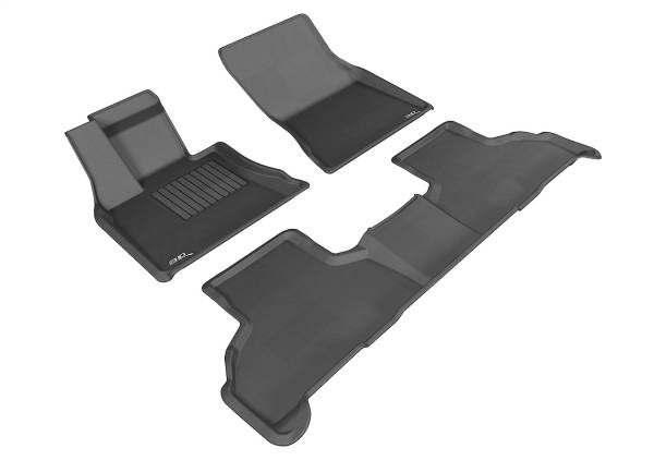 3D MAXpider - 3D MAXpider KAGU Floor Mat (BLACK) compatible with BMW X5 (F15)/X6 (F16) 2014-2019 - Full Set