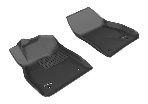 3D MAXpider - 3D MAXpider KAGU Floor Mat (BLACK) compatible with CHEVROLET MALIBU 2013-2015 - Front Row