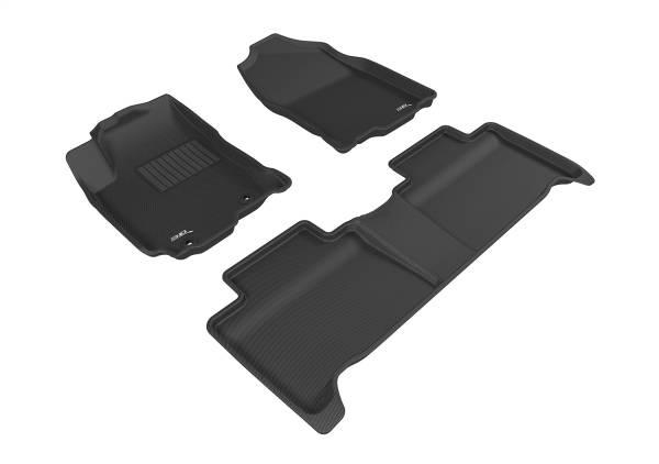 3D MAXpider - 3D MAXpider KAGU Floor Mat (BLACK) compatible with TOYOTA RAV4 HYBRID 2016-2018 - Full Set