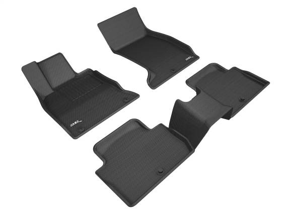 3D MAXpider - 3D MAXpider KAGU Floor Mat (BLACK) compatible with KIA STINGER AWD 2018-2024 - Full Set