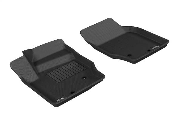 3D MAXpider - 3D MAXpider KAGU Floor Mat (BLACK) compatible with VOLVO XC90 2003-2014 - Front Row