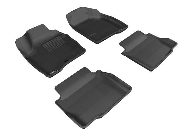 3D MAXpider - 3D MAXpider KAGU Floor Mat (BLACK) compatible with CHEVROLET IMPALA/IMPALA LIMITED 2006-2015 - Full Set