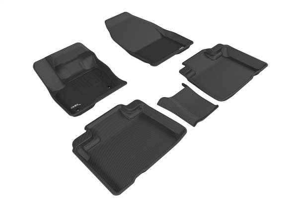 3D MAXpider - 3D MAXpider KAGU Floor Mat (BLACK) compatible with FORD EDGE 2015-2024 - Full Set