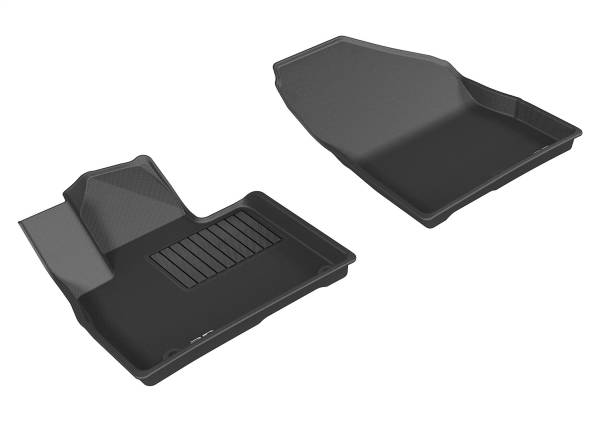 3D MAXpider - 3D MAXpider KAGU Floor Mat (BLACK) compatible with KIA SORENTO 2016-2020 - Front Row