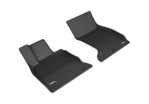 3D MAXpider - 3D MAXpider KAGU Floor Mat (BLACK) compatible with KIA STINGER AWD 2018-2024 - Front Row
