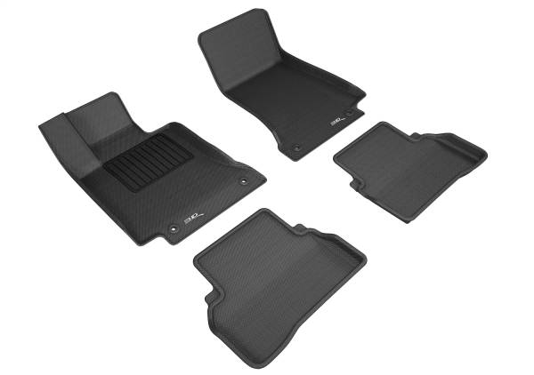 3D MAXpider - 3D MAXpider KAGU Floor Mat (BLACK) compatible with MERCEDES-BENZ C-CLASS SEDAN (W205) 2015-2021 - Full Set