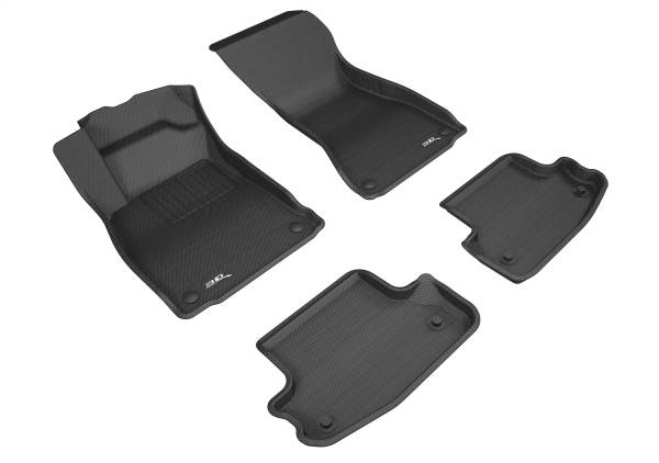 3D MAXpider - 3D MAXpider KAGU Floor Mat (BLACK) compatible with AUDI A5/S5 COUPE/RS 5 COUPE (8W6) 2018-2024 - Full Set