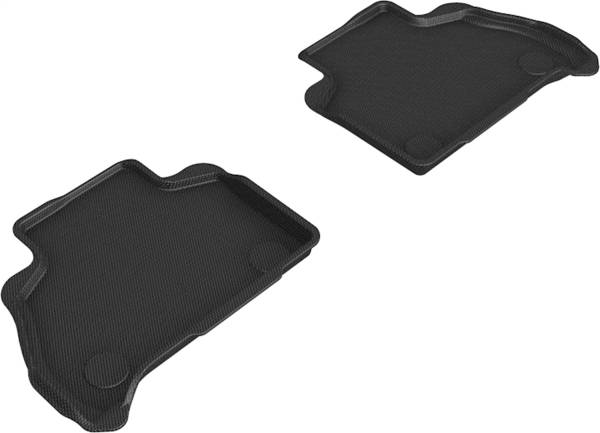 3D MAXpider - 3D MAXpider KAGU Floor Mat (BLACK) compatible with BMW X7 (G07) 6-PASSENGER 2019-2024 - Second Row