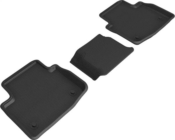 3D MAXpider - 3D MAXpider KAGU Floor Mat (BLACK) compatible with JAGUAR I-PACE 2019-2024 - Second Row