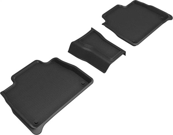 3D MAXpider - 3D MAXpider KAGU Floor Mat (BLACK) compatible with MERCEDES-BENZ GLE-CLASS SUV 2020-2024 - Second Row
