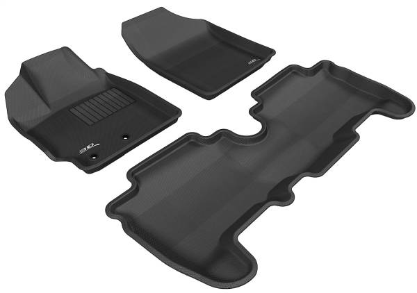 3D MAXpider - 3D MAXpider KAGU Floor Mat (BLACK) compatible with TOYOTA YARIS 2007-2011 - Full Set