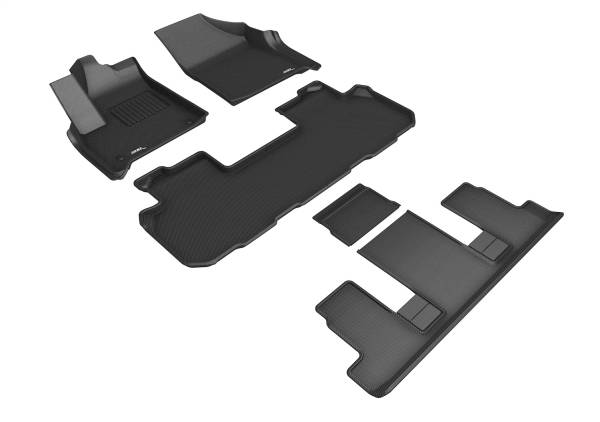 3D MAXpider - 3D MAXpider KAGU Floor Mat (BLACK) compatible with BUICK ENCLAVE 2018-2024 - Full Set